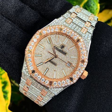 fake vvs diamond watch|bust down diamond watch.